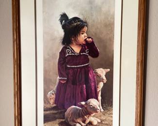 Ray Swanson signed and numbered native American girl