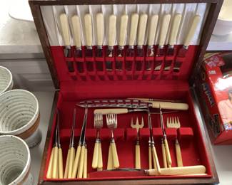 Celluloid flatware set