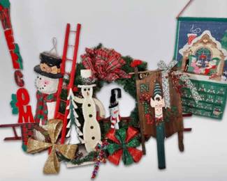 Avon Countdown To Christmas Advent Calendar, Christmas Porch Decor, Welcome Sign, Sleigh,  More