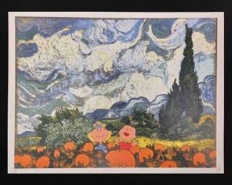  006 Death NYC Signed Numbered Print, Dated  Stamped w COA  Peanuts Pumpkin Patch  Van Gogh