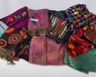 Abstract Colorful Patterned Scarves