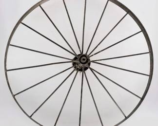 Antique 54 Cast Iron Wagon Wheel