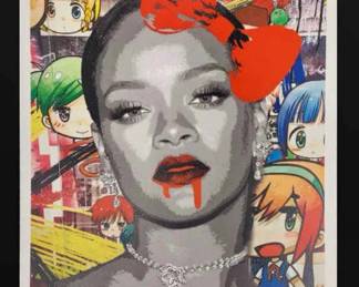 Death NYC Signed Numbered Print, Dated  Stamped w COA  Rhianna Street Art