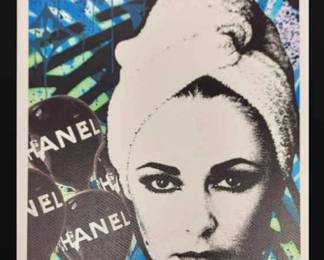 Death NYC Signed Numbered Print, Dated  Stamped w COA  Elizabeth Taylor  Chanel