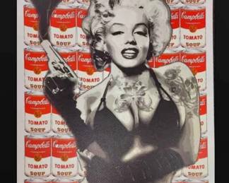 Death NYC Signed Numbered Print, Dated  Stamped w COA  Marilyn Monroe  Warhol Soup Cans