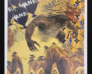 Death NYC Signed Numbered Print, Dated  Stamped w COA  Kaiju, Louis Vuitton, Chanel