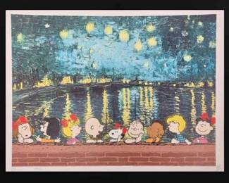 Death NYC Signed Numbered Print, Dated  Stamped w COA  Peanuts  Van Gogh