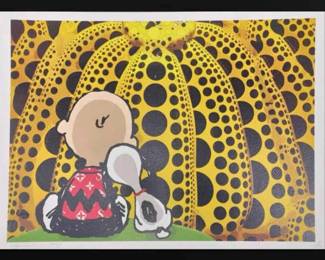 Death NYC Signed Numbered Print, Dated  Stamped w COA  Kusama Pumpkin, Peanuts