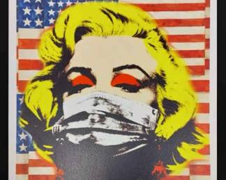 Death NYC Signed Numbered Print, Dated  Stamped w COA  Marilyn Monroe, USA Mask 