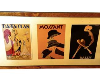 Vintage Framed Theater Poster Prints 
