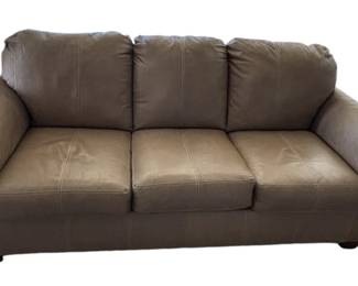 Tan Leather Sofa 