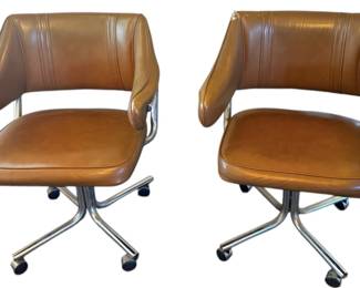 Vintage Douglas Furniture Leather Chairs 