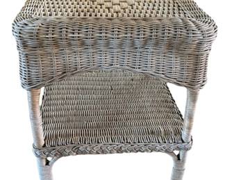 Wicker Patio Side Table 