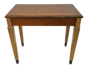 Vintage Wood Piano Bench 