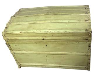 Antique Wooden Dome Top Trunk 