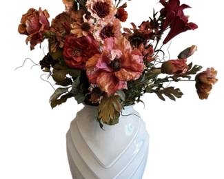 Vintage White Glass Vase 