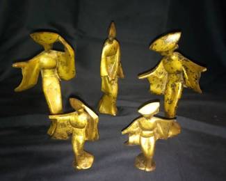 Cast Iron Geisha Statues