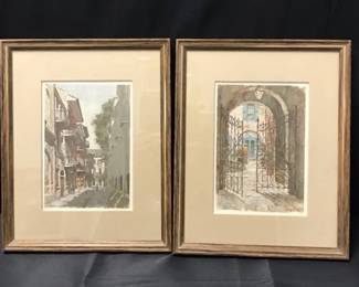 1968 Don Davey New Orleans Prints 2pc.