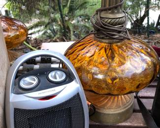 Space heater and vintage lamps