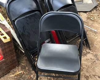8 folding chairs, bought last year and used once!