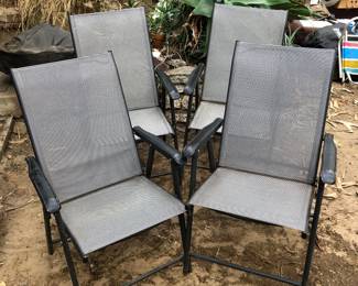 4 all-weather yard chairs