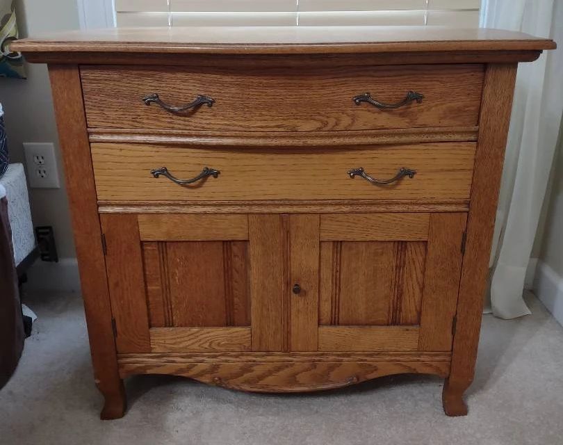 Antique Side Table with Drawers