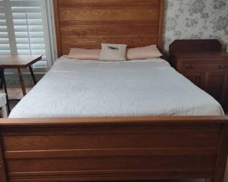 Antique Full Size Headboard, Footboard and Side Rails