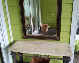Outside Table and Mirror Set