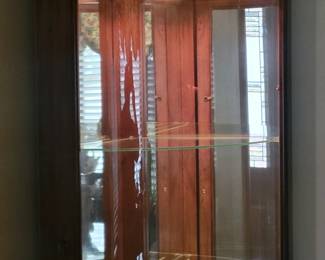 CORNER LIGHTED CURIO $100