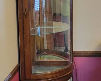 CORNER LIGHTED CURIO $100
