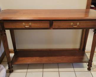 ENTRY TABLE WITH TWO DRAWERS $50