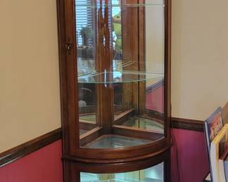 CORNER LIGHTED CURIO $100