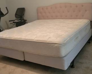 KING SIZE MATTRESS AND BOX SPRINGS WITH FRAME $200, KING HEADBOARD $60
