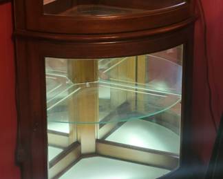 CORNER LIGHTED CURIO $100