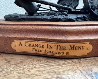 A change in the menu bronze by Fred Fellows