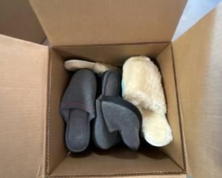 box of 16 never used slippers