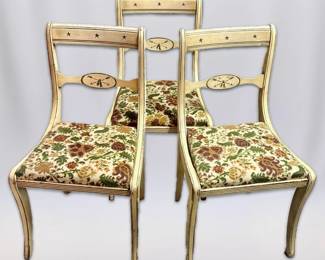 Antique Federal Style Wooden Chairs Made in Grand Ledge, Michigan