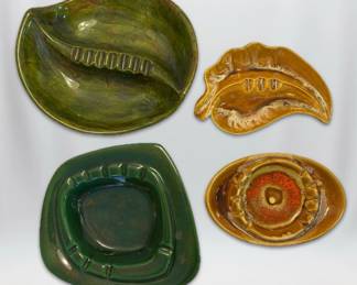 005 Vintage California West Coast USA Pottery Ashtrays