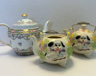 Three Precious Vintage Teapots