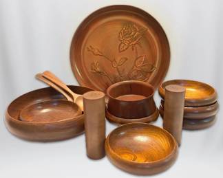 MCM Wooden Salad Bowls