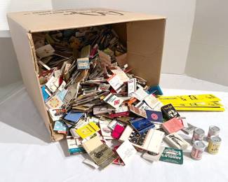Large Collection Of Vintage Match Books And Several Miniature Beer Cans