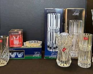 Cristal dArques Crystal Glass Vases, Candle Holders, More