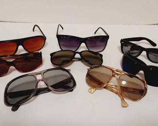 8 Pairs Of Vintage Sunglasses Foster Grant, Vuarnet, More