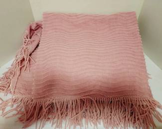 Vintage Pink Chenille Bedspread Twin Size