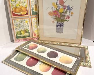 Fruit And Flower Wall Art