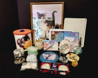 Cat Lovers Knick Knacks Mirror, Notepads, Jewelry Boxes, Canister More