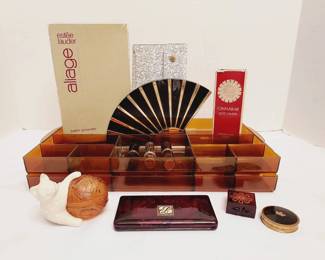 Vintage Estee Lauder Makeup, Vanity Organizer, More