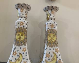 Moon and stars candle holders