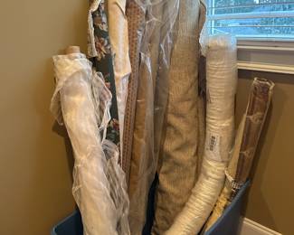 Upholstery and bolts of fabrics