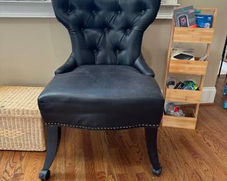Leather T. Alexander office chairs on casters pair available